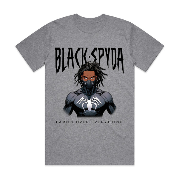 Black Spyda Family Over Everything T-Shirt - Gray